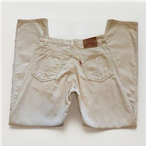 VTG Y2K Levis 505 Pants 33x34 White Ivory Corduroy